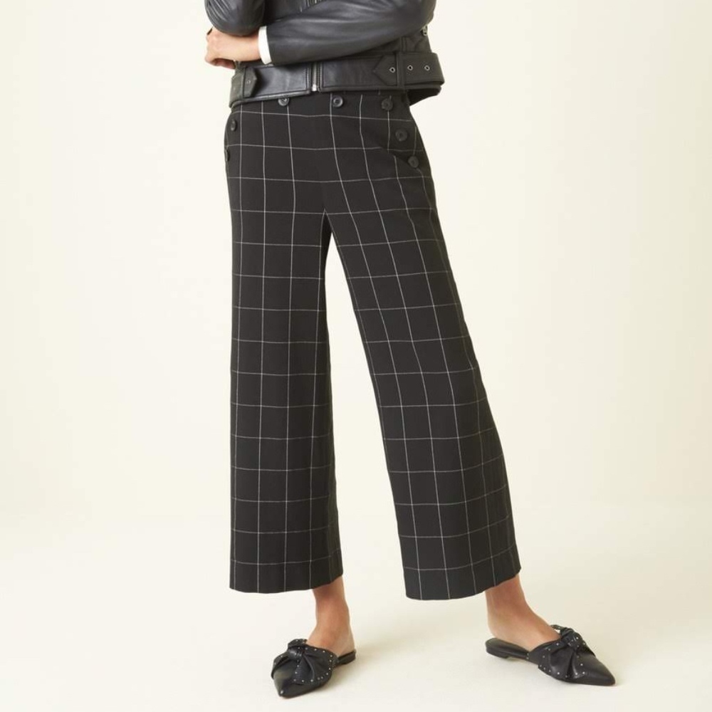 HALOGEN Plaid Sailor Pant